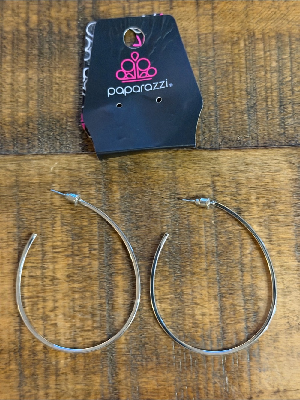 Paparazzi Shiny Silver Open Hoop Earrings